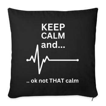 Keep Calm Nurse Funny Nursing Medical Healthcare - Sofa pillowcase 17,3'' x 17,3'' (45 x 45 cm) - black - Front