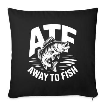ATF – À la pêche - Housse de coussin décorative 45 x 45 cm - noir - Devant