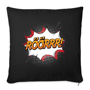 Rröööörrrrr - Sofa pillowcase 17,3'' x 17,3'' (45 x 45 cm) - black - Front