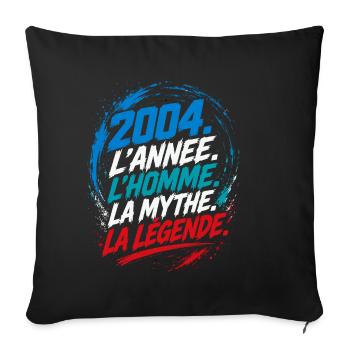 2004 L'année L'homme La Mythe La Légende - Housse de coussin décorative 45 x 45 cm - noir - Devant