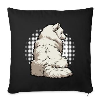 Samoyèdes Propriétaires de Samoyèdes Amants Samoyèdes - Housse de coussin décorative 45 x 45 cm - noir - Devant