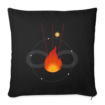 Der brennende Kern - für ein starkes Training - Sofakissenbezug 45 x 45 cm - Schwarz - Vorne
