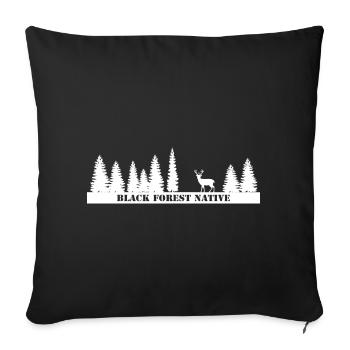 Forêt Noire indigène - Housse de coussin décorative 45 x 45 cm - noir - Devant