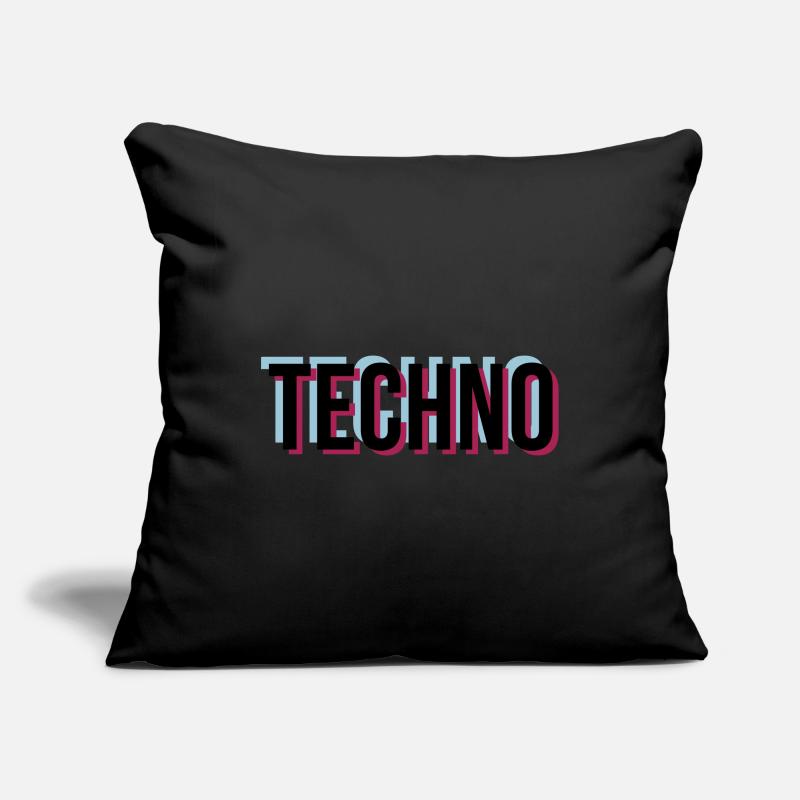 Trippy techno Housse de coussin décorative 45 x 45 cm