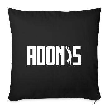 Adonis fitness muscles sexy body homme - Housse de coussin décorative 45 x 45 cm - noir - Devant