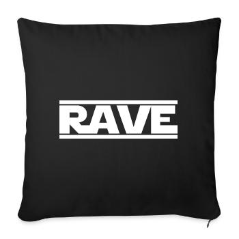 Rave - Sofakissenbezug 45 x 45 cm - Schwarz - Vorne