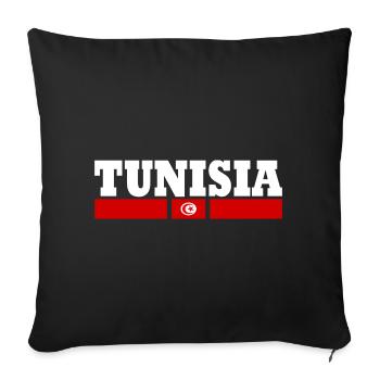 Cool Tunisia Design Flag by Milaino - Sofa pillowcase 17,3'' x 17,3'' (45 x 45 cm) - black - Front