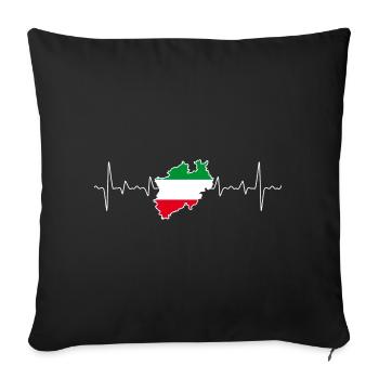 NRW Rhénanie du Nord-Westphalie Dear home - Housse de coussin décorative 45 x 45 cm - noir - Devant