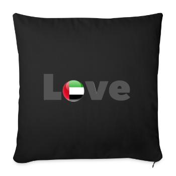 Loving Saudi Arabia - Sofa pillowcase 17,3'' x 17,3'' (45 x 45 cm) - black - Front