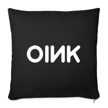 Porc-porc - Housse de coussin décorative 45 x 45 cm - noir - Devant