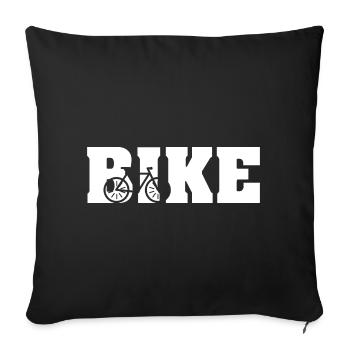 vélo motard vélo symbole d’équitation icône cyclisme - Housse de coussin décorative 45 x 45 cm - noir - Devant