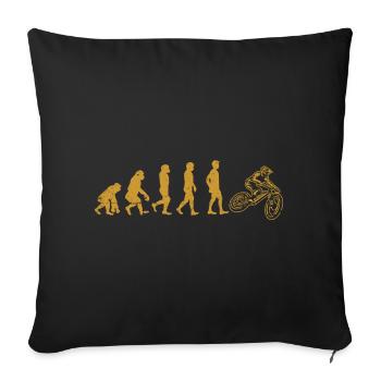 Evolution Moto Rider - Housse de coussin décorative 45 x 45 cm - noir - Devant