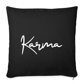 Karma - Housse de coussin décorative 45 x 45 cm - noir - Devant
