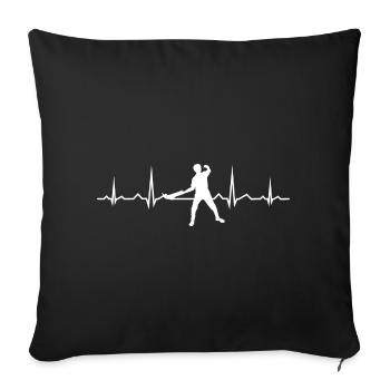 Femmes Jai Alai Pelota Pelota vasca Hommes Basque P - Housse de coussin décorative 45 x 45 cm - noir - Devant