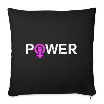 Girl Power Women's Power - Sofa pillowcase 17,3'' x 17,3'' (45 x 45 cm) - black - Front