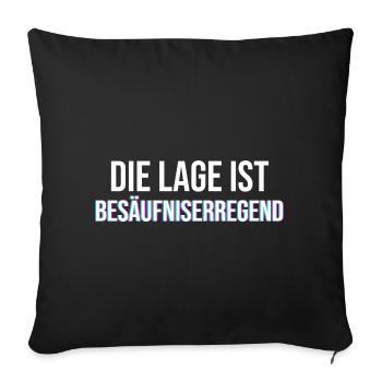 Die Lage ist besäufniserregend Vaporwave Party - Sofakissenbezug 45 x 45 cm - Schwarz - Vorne