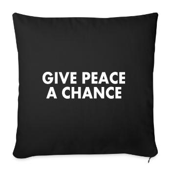 Give peace a chance - Housse de coussin décorative 45 x 45 cm - noir - Devant