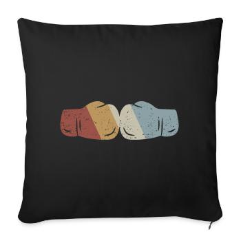 Boxes Retro Style Vintage - Sofa pillowcase 17,3'' x 17,3'' (45 x 45 cm) - black - Front