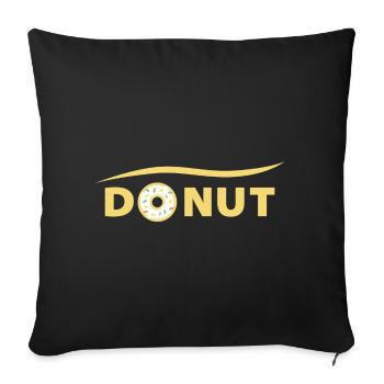 DONUT lettering | donut claim - Sofa pillowcase 17,3'' x 17,3'' (45 x 45 cm) - black - Front