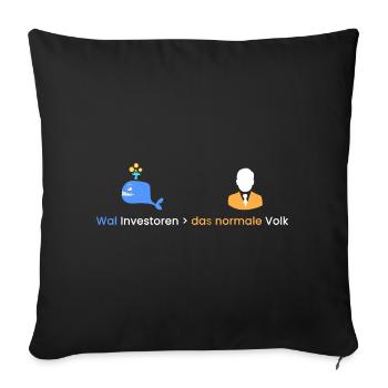 Wal Investoren > das Volk - Sofakissenbezug 45 x 45 cm - Schwarz - Vorne