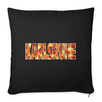 Karlsruhe - Housse de coussin décorative 45 x 45 cm - noir - Devant