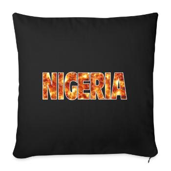 Nigéria - Housse de coussin décorative 45 x 45 cm - noir - Devant