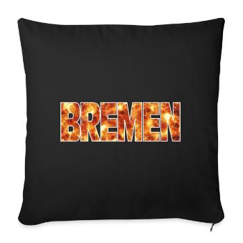 Bremen - Sofakissenbezug 45 x 45 cm - Schwarz - Vorne