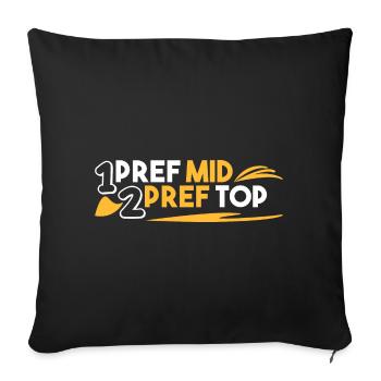1. pref mid 2. pref top - Sofakissenbezug 45 x 45 cm - Schwarz - Vorne