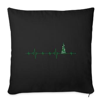 Arbre de Noël Pulsation Oeuvre - Housse de coussin décorative 45 x 45 cm - noir - Devant