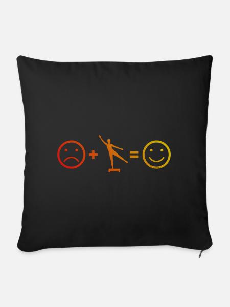 Körpergymnastik Fitnesstraining Aerobic - Sofakissenbezug 45 x 45 cm - Schwarz