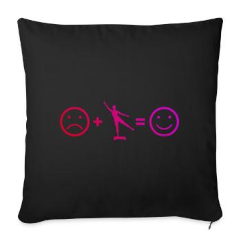 Fitness Training Strength Training Aerobics - Sofa pillowcase 17,3'' x 17,3'' (45 x 45 cm) - black - Front