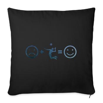 Volleyball masculin Volleyball Volleyball Joueur Volleyball Sp - Housse de coussin décorative 45 x 45 cm - noir - Devant