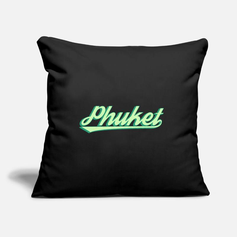Phuket Retro Küstenscript Sofakissenbezug 45 x 45 cm