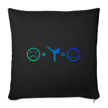 Kickboxing Hommes Boxe Kickboxing Kickboxing - Housse de coussin décorative 45 x 45 cm - noir - Devant