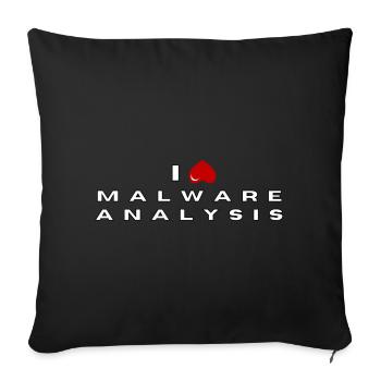 Ich hasse Malware-Analyse - Sofakissenbezug 45 x 45 cm - Schwarz - Vorne