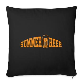 Summer Beer - Sofa pillowcase 17,3'' x 17,3'' (45 x 45 cm) - black - Front