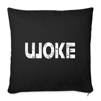 Réveillé - Housse de coussin décorative 45 x 45 cm - noir - Devant