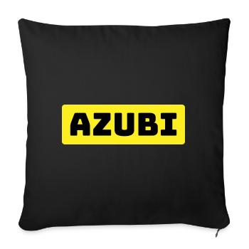 Azubi Tshirt yellow - Sofakissenbezug 45 x 45 cm - Schwarz - Vorne