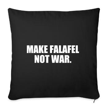 Make falafel not war - Housse de coussin décorative 45 x 45 cm - noir - Devant