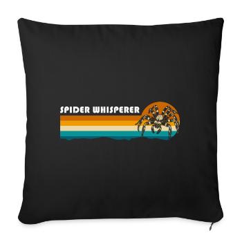 Spider Web Bite - Sofa pillowcase 17,3'' x 17,3'' (45 x 45 cm) - black - Front