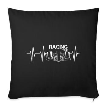 racing time racing car racing car formula cars pulse - Sofa pillowcase 17,3'' x 17,3'' (45 x 45 cm) - black - Front
