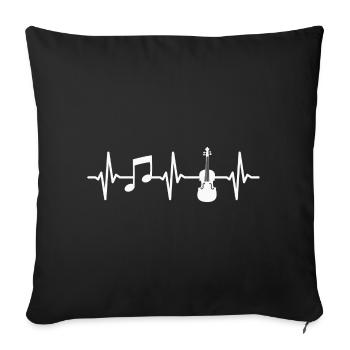 Alto Battement de cœur Alto - Housse de coussin décorative 45 x 45 cm - noir - Devant
