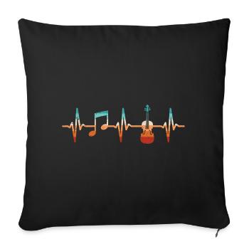Alto Battement de cœur Alto - Housse de coussin décorative 45 x 45 cm - noir - Devant