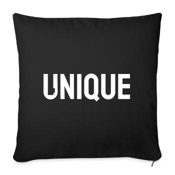 Unique - Sofa pillowcase 17,3'' x 17,3'' (45 x 45 cm) - black - Front