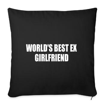 worlds best ex girlfriend - Housse de coussin décorative 45 x 45 cm - noir - Devant