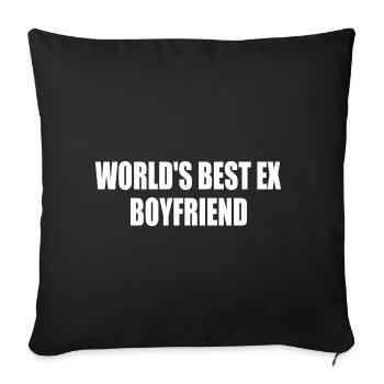worlds best ex boyfriend - Housse de coussin décorative 45 x 45 cm - noir - Devant