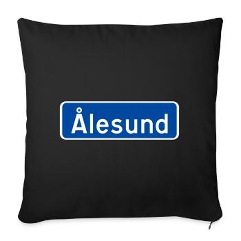Alesund - Sofa pillowcase 17,3'' x 17,3'' (45 x 45 cm) - black - Front