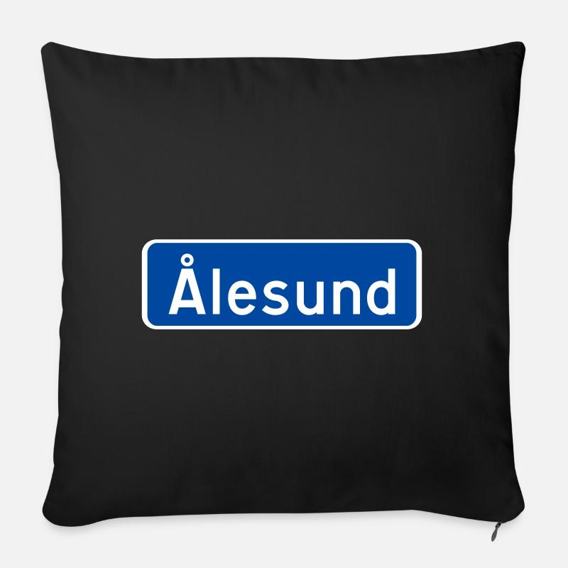 Alesund - Sofakissenbezug 45 x 45 cm - Schwarz