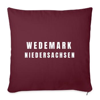 Wedemark Lower Saxony - Sofa pillowcase 17,3'' x 17,3'' (45 x 45 cm) - burgundy - Front
