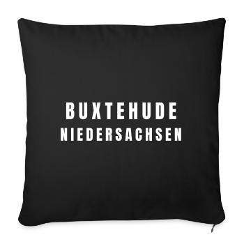 Buxtehude, Basse-Saxe - Housse de coussin décorative 45 x 45 cm - noir - Devant